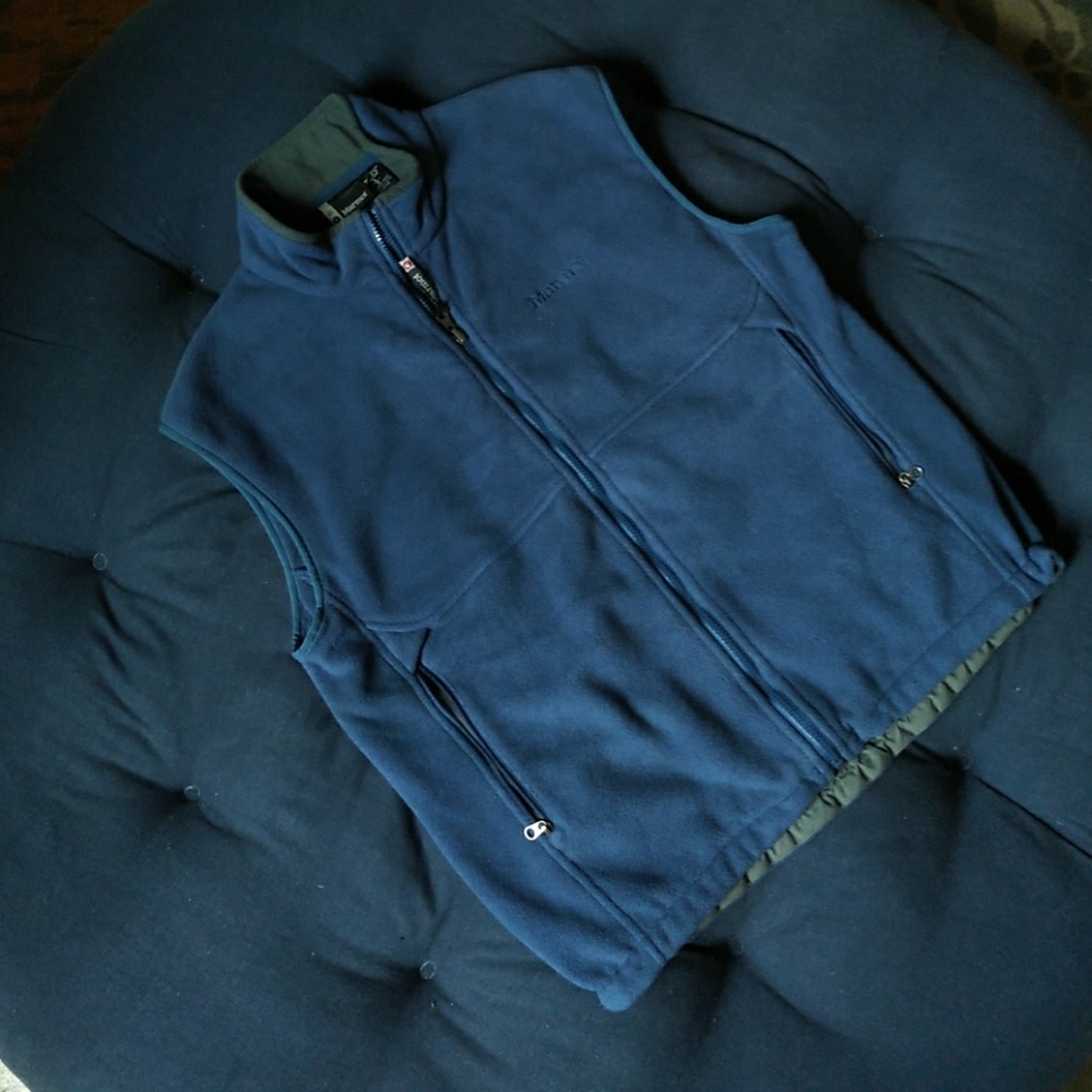 Men's Marmot fleece vest sz l